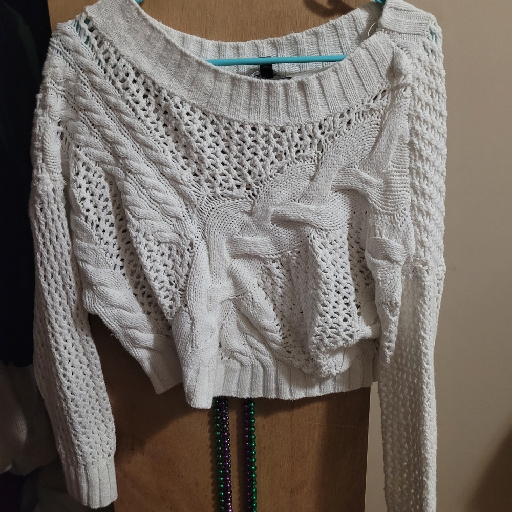 Sweater, express, white, medium